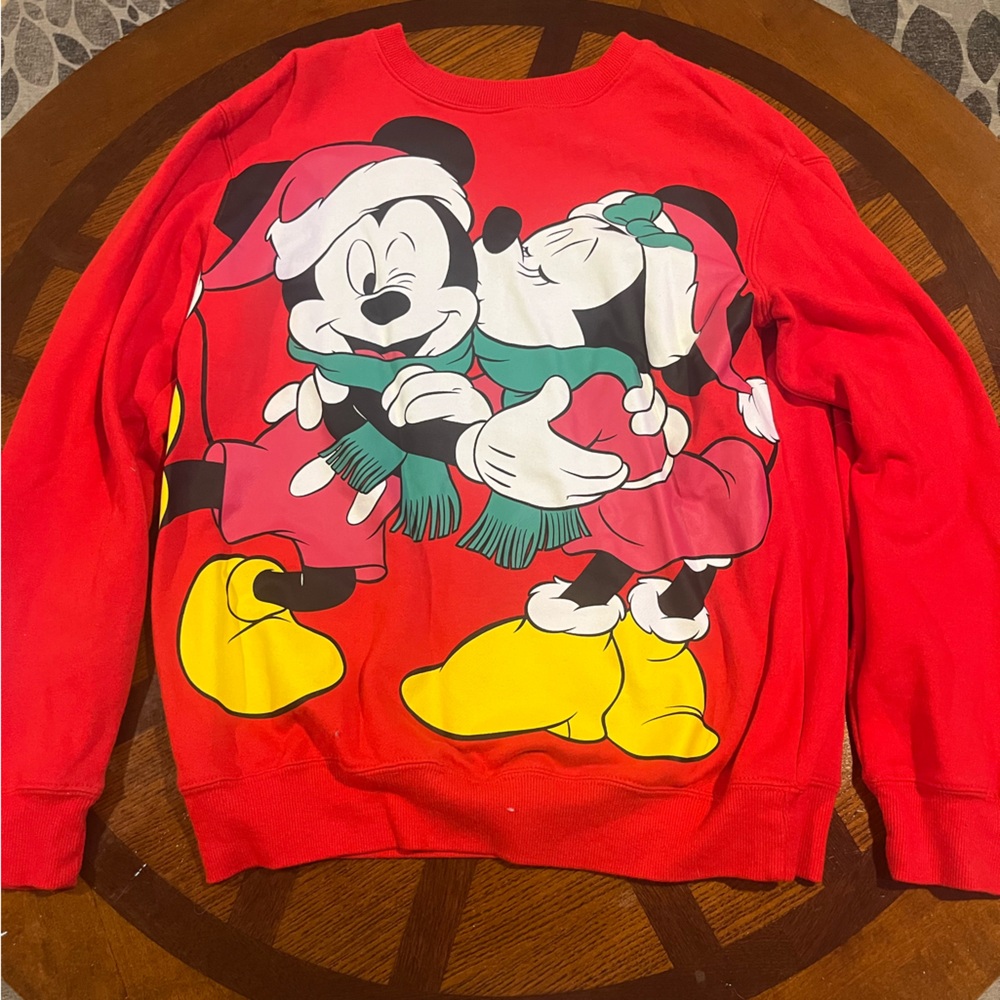 Disney Mickey And Minnie Holiday Sweatshirt